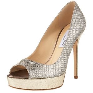 Jimmy Choo Crown Open-Toe Platform Pump